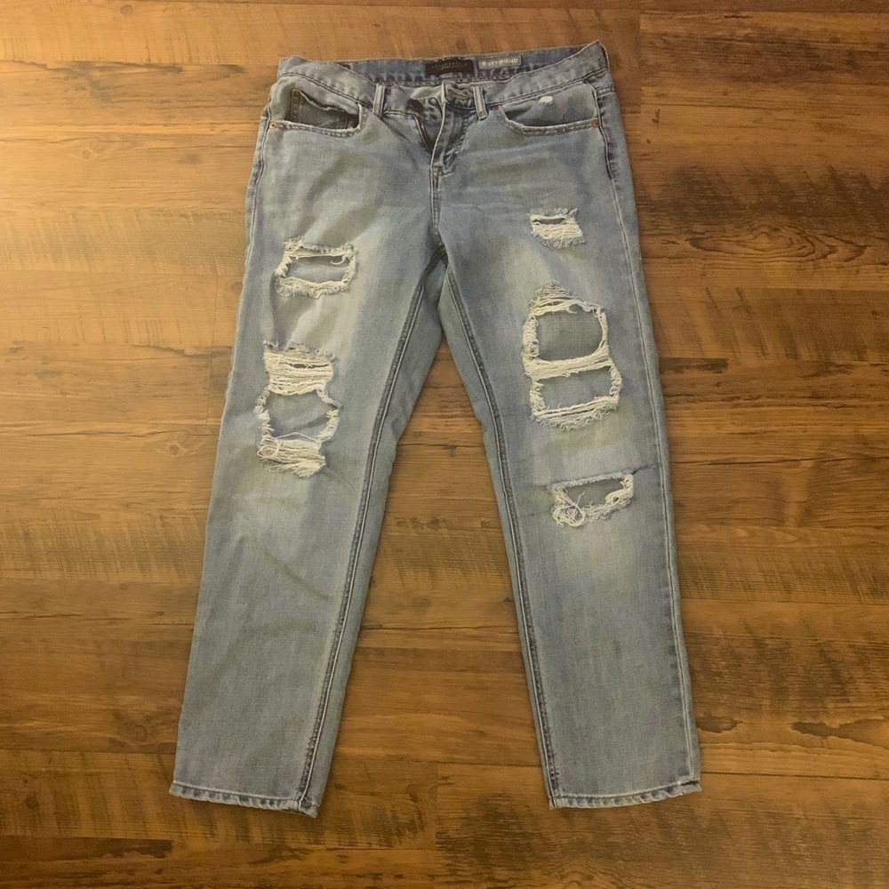 Ripped boyfriend jeans